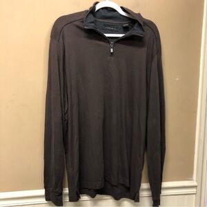 Axist Brown Lightweight 1/4 Zip Pullover Sweater Size XL NWT